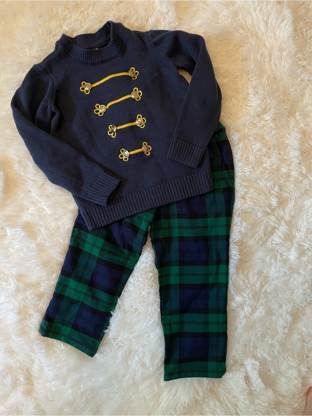 Gymboree Navy Blue Boys Sweater with Yellow Accent